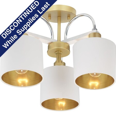 Progress Lighting Rigsby Collection Three-Light Semi-Flush Convertible P350128-078